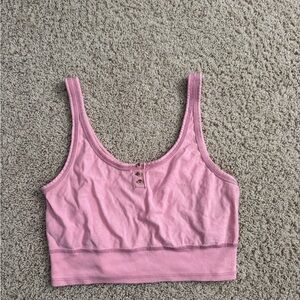 Pink Cropped Tank Top BDG